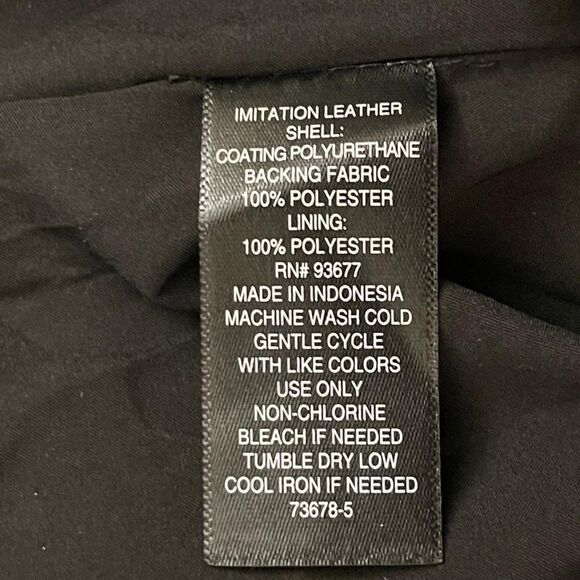 WORTHINGTON Vegan Leather Black Lined Pencil Skirt, NWT! Size XXL - Picture 5 of 5